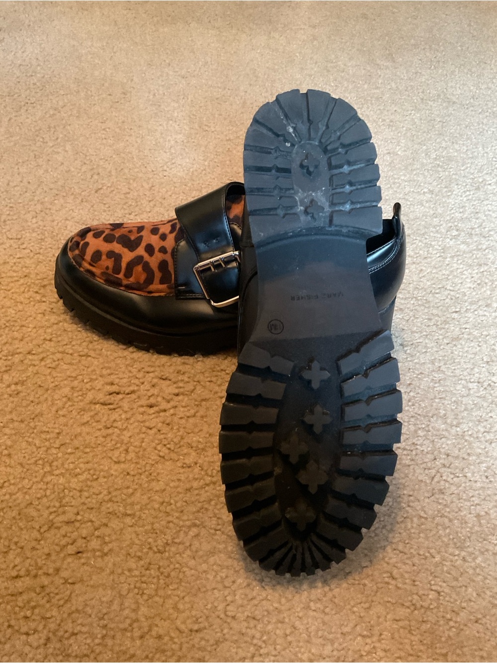 Marc Fisher Black Animal print Loafers. Sz. 11 - Picture 4 of 4